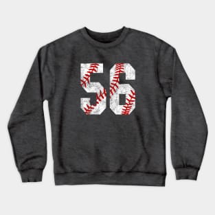 Vintage #56 Baseball Laces Baseball Mom Jersey Love Baseball Crewneck Sweatshirt